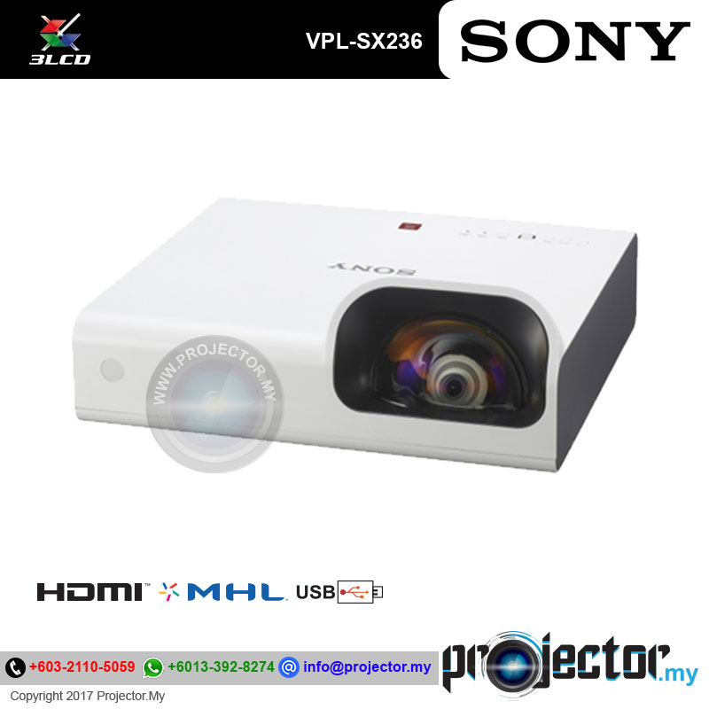 Sony VPL-SX236 プロジェクター Sony VPL-SX236 (短焦点3,300lm) - プロジェクターレンタル 音響